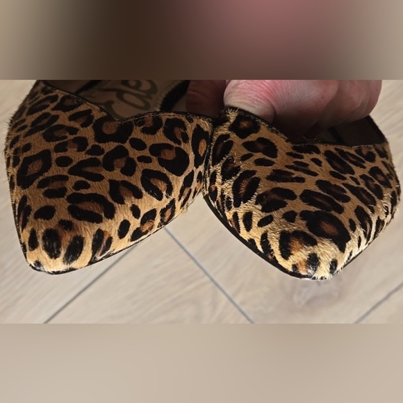Sam Edelman Size 10 Cow Hair Leopard Print Riza Pointed Flats - Picture 5 of 7